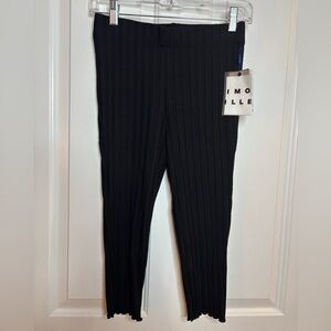 NWT SIMON MILLER Largo cropped Black Ribbed leggings sz small